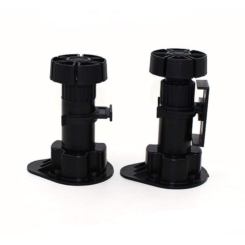 Xntun 12 Pack Black Cabinet Leveler Legs Adjustable Furniture Legs