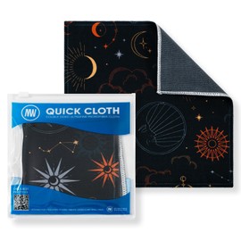Quick Cloth Microfiber Glasses Cleaning Cloths – 8x8, Astrology, 1 Pack with Case | Double-Sided Lens Cleaner for Eyeglasses, Camera, Screens & Glass | Reusable Microfiber Glass Polishing Cloths