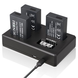 SUNORI 3-Pack LP-E17 Batteries and 3-Channel LCD Charger Compatible for Canon LPE17 EOS R50 R8 R100 R10 RP Canon Rebel SL2 SL3 T6i T6s T7i M3 M5 M6 200D 77D 750D 760D 800D 8000D KISS X8i Cameras