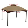 EasyLee 10x12 Gazebo Replacement Canopy, Double Teir Sunshade Polyester Soft
