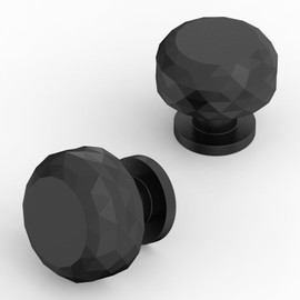 FILTA 10 Pack Matte Black Kitchen Cabinet Knobs 1.05 Inch(26mm) Satin Nickel Modern Kitchen Cabinet Hardware for Cupboard Drawer Knobs Dresser Knobs