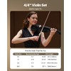 VEVOR Violin 4/4 Full Size for Adults, Violin Fiddle Set