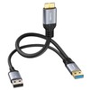 Conable Micro USB 3.0 to USB Splitter Cable 1FT, Micro-B