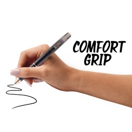 Inc. Magna Tank Gel Pen - Bulk 0.7-mm Medium-Point Roller Pens with Comfort Grip for School, Office, Writing, and Journaling, 12 Count Pack, Black Ink