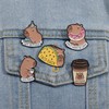 AIRTILY 10 Animal Badges, Cute Capybara Pendants, Cartoon Animal Brooches,