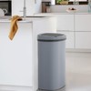BestOffice Trash Can Broken-Resistant Plastic Touch Free High-Capacity Garbage Can