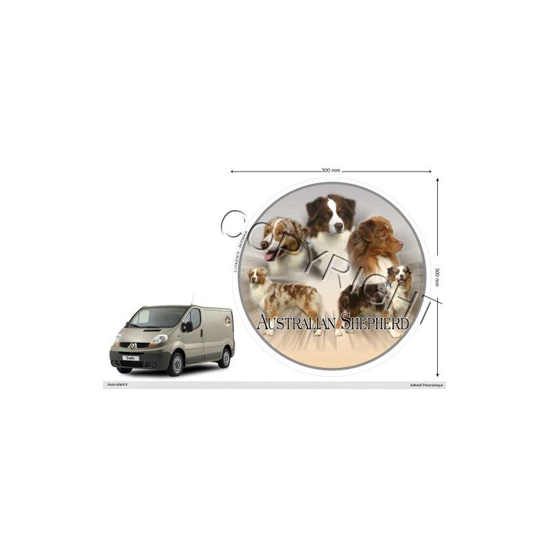 Pets-easy Circular Sticker Dog 30 cm Australian Shepherd