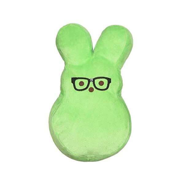 Peeps for Pets Bunny 12 Inch Green Nerd Bunny Plush