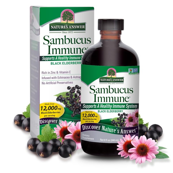 Nature's Answer Alcohol-Free Sambucus Immune Support, 8 Fluid Ounce -
