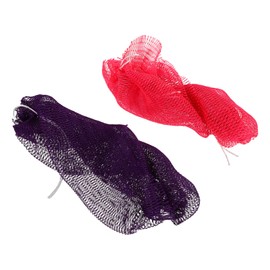 Gatuida 2pcs African Bath Net Sponge Exfoliating Long Mesh Scrubber for Back Body for Showers Saunas Deep Cleansing with Rich Stylish Bright Dark Violet Design