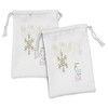 Ambesonne Joy Fabric Pouch Set of 2, Christmas Pattern with