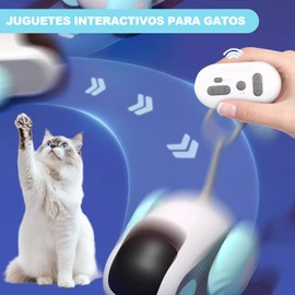 Glow Juguete Eléctrico para Gatos, Pelota Interactiva Recargable, Juguete para Gatos Que Gira 360 Grados