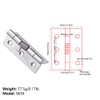 2PCS Self Opening Spring Hinges, Stainless Steel Spring Door Hinges,