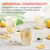 50-Pack Clear 16 oz Cups with Sip-Through Lids – Extra-Wide