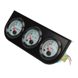 Triple Gauge Kit - Universal Oil/Volt/Water Triple Gauge Kit Car Triple Gauge Kit Water Temperature + Volt + Oil Pressure Gauge 52mm Instrument