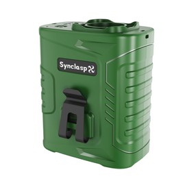 SynclaspX Portable Waist Fan - Belt Clip Fan with 5 Speeds, 39ft/s Ultra-Strong Wind, 5000mAh Rechargeable, 29H Runtime, LED Light, Red-Blue SOS Lamps for Jobsite, Farm, Camp