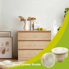 suiwotin 6pcs Rattan Dresser Knobs Boho Knobs, Natural Wood Wicker
