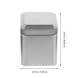 HOLIDYOYO 4pcs Square Tea Tins Canister Tea Storage Containers with Airtight Lids Tin Can Box for Storage Loose Leaf Tea Coffee Sugar Crafts Treats Favors Silver