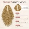 SOFEIYAN Ponytail Extension, 16 inch Claw Clip Ponytail Extension Wavy