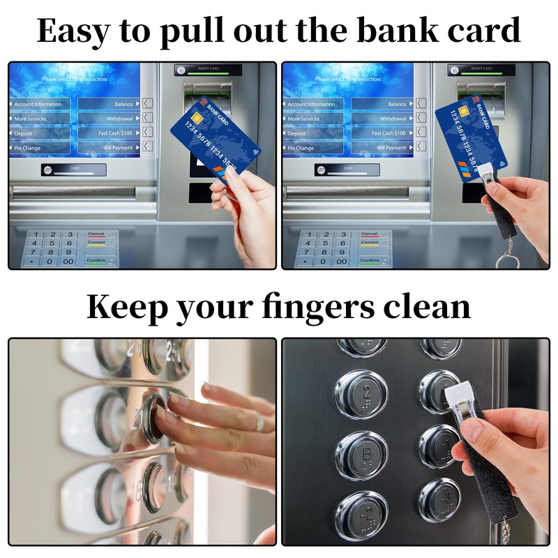 Grevosea 2 Pieces Credit Card Puller, Debit Bank Card Grabber