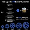 LoengMax 5-Tier Rotating Cupcake Stand, Clear Acrylic 360° Spinning Dessert