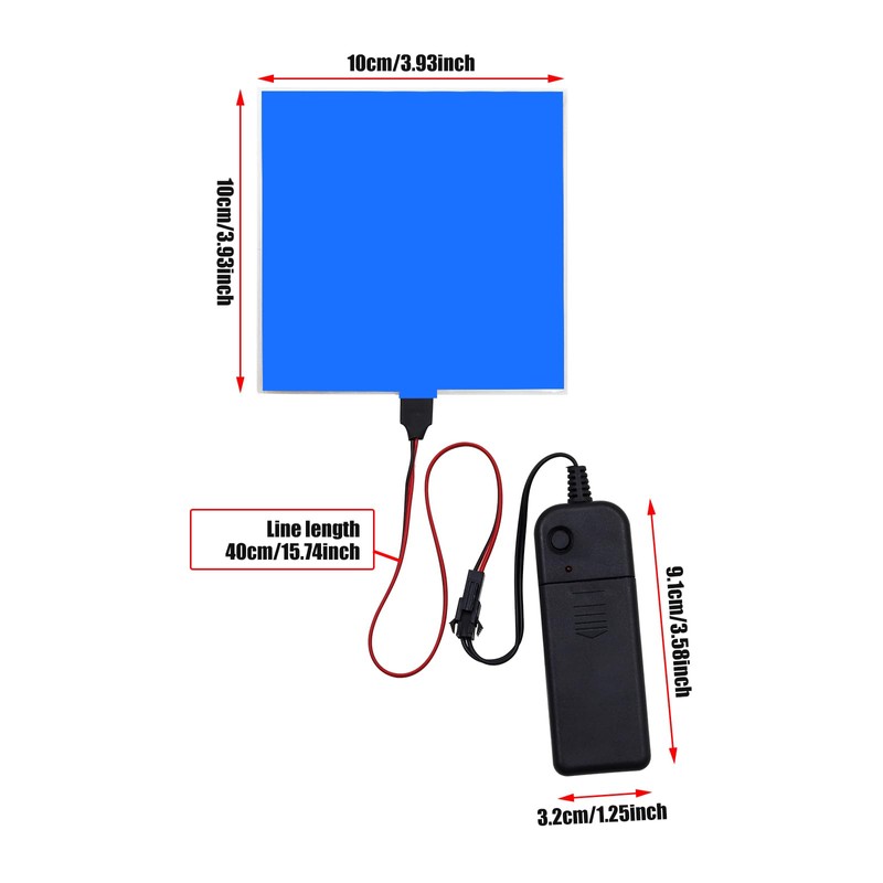 Electroluminescent (EL) Panel Light, DIY EL Backlight Cuttable Paper Lamp