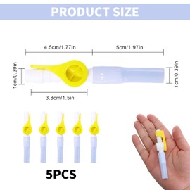 Wjelet 5pcs Catheter Valve Urine Drainage Catheter Valves Two-Way Valve with Smooth Edges Soft Tubing Effective Alternative to Leg Bags