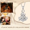 FLYOW Anchor Necklace 925 Sterling Silver Anchor Pendant Sailor Necklace