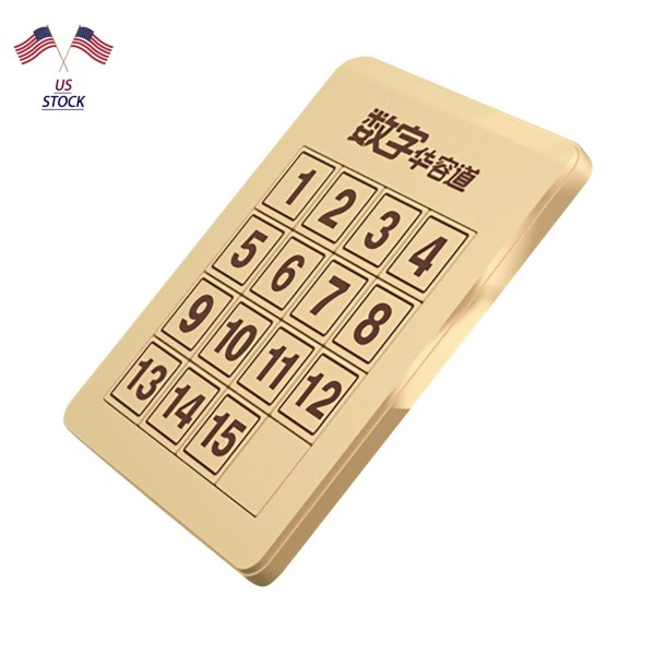 Unbranded 4x4 Magic Cube Number Sliding Klotski Game Cube Puzzle