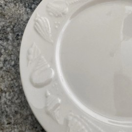 Lynns Lynn’s Stoneware White Salad Plate 8” Sea Shells Replacement