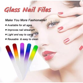 Luotivon Lima De Uñas De Cristal Para Manicure Profesional (2piezas)