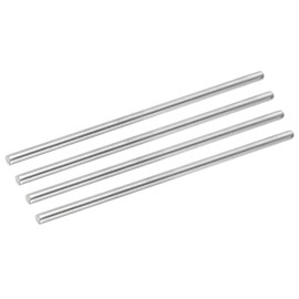 sourcing map Pack of 4 304 Metal Garden Poles, 8 mm x 250 mm Metal Rods for DIY Crafts, Motorcycle, Decoration, Garden