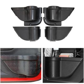 ETL INDUSTRIES - 4 bolsillos de almacenamiento para puerta delantera + trasera, bandeja organizadora para Jeep Wrangler JK JKU 2011-2018, accesorios de almacenamiento interior de 2/4 puertas, delantero + trasero