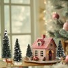 20pcs Snowy Pine Trees Mini Christmas Trees Covered Snow with