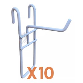 Decora 10 Ganchos Blister Reja Exhibir Malla Varias Medidas Delgado