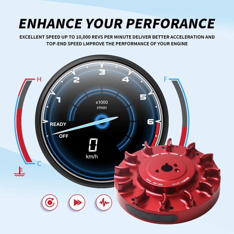 Speedway Billet Aluminum Flywheel For Predator 196cc, 212cc NonHemi Cast,For