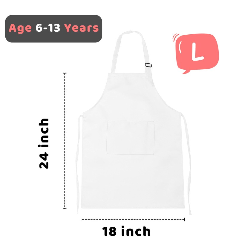 MEOGETY 2Pcs Kids Chef Apron for Cooking Kitchen Baking, Kids