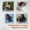 Fashtour Copper Bracelet for Women Black Oil Cuff Bangle 3500