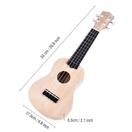 21 Inch DIY Ukulele Kit 4 String Ukulele Basswood Material Build Your Own Ukulele Unpainted Ukelele for Kids, Friends, Family