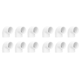 Pack of 12 PVC Pipe Fittings 2-Way Plastic Pipe Fittings Water Supply Joints 90 Degree Angle Adapter for Watering Swimming Pools (20 mm)