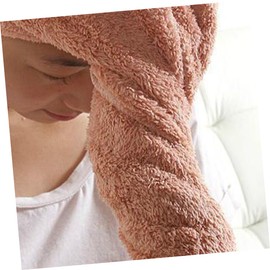 FOMIYES 2pcs Quick Dry Hair Towel Wraps Super Absorbent Microfiber Bath Caps for Long Hair Lightweight and Portable Fast Drying Brown Blue