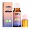 LFuTPm Organic Castor Oil Roll On with Rose Quartz, Hexane