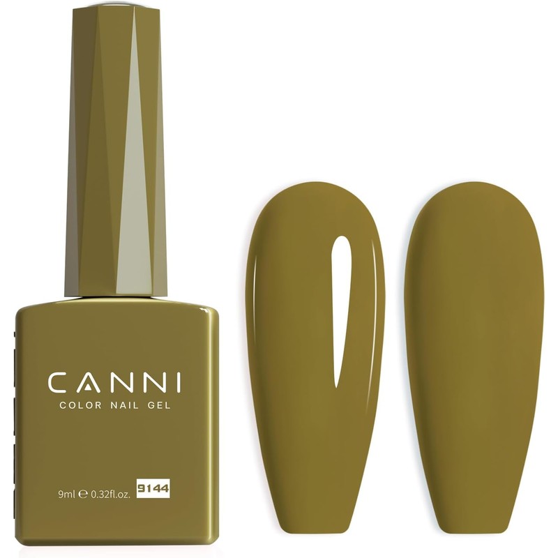 CANNI Esmalte De Uñas De Gel Verde Oliva, 1 Pieza,