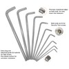 NordWolf 10-Piece Torx Wrench Set, S2 Steel Long Arm Security
