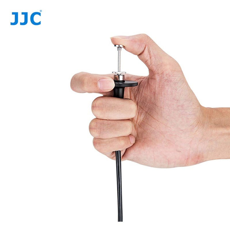 JJC TCR-70BK Black 70cm Threaded Cable Release, Mechanical Shutter Release