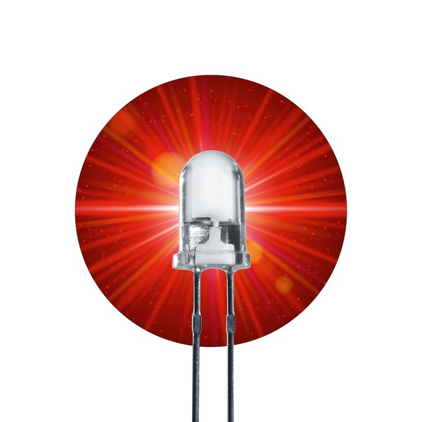 Lumetheus LED Clear 5 mm Colour Red 3000 mcd Pack