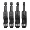 sourcing map 4pcs 10mm,12mm Leather Hollow Hole Punch 1/4" Hex