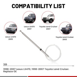 RED WOLF for 1998-2007 Lexus LX470, 1998-2008 Toyota Land Cruiser Car Power Antenna Mast Radio Reception 86337-60151