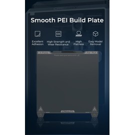 Creality - Kit de placa de construcción de PEI suave K1C mejorado (235 x 235 mm), sin calcomanía magnético suave, diseño de boquilla de limpieza, resistente al desgaste y de alta temperatura,
