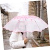 BESPORTBLE Creative Floral Transparent Folding Umbrella Compact Travel Umbrella with